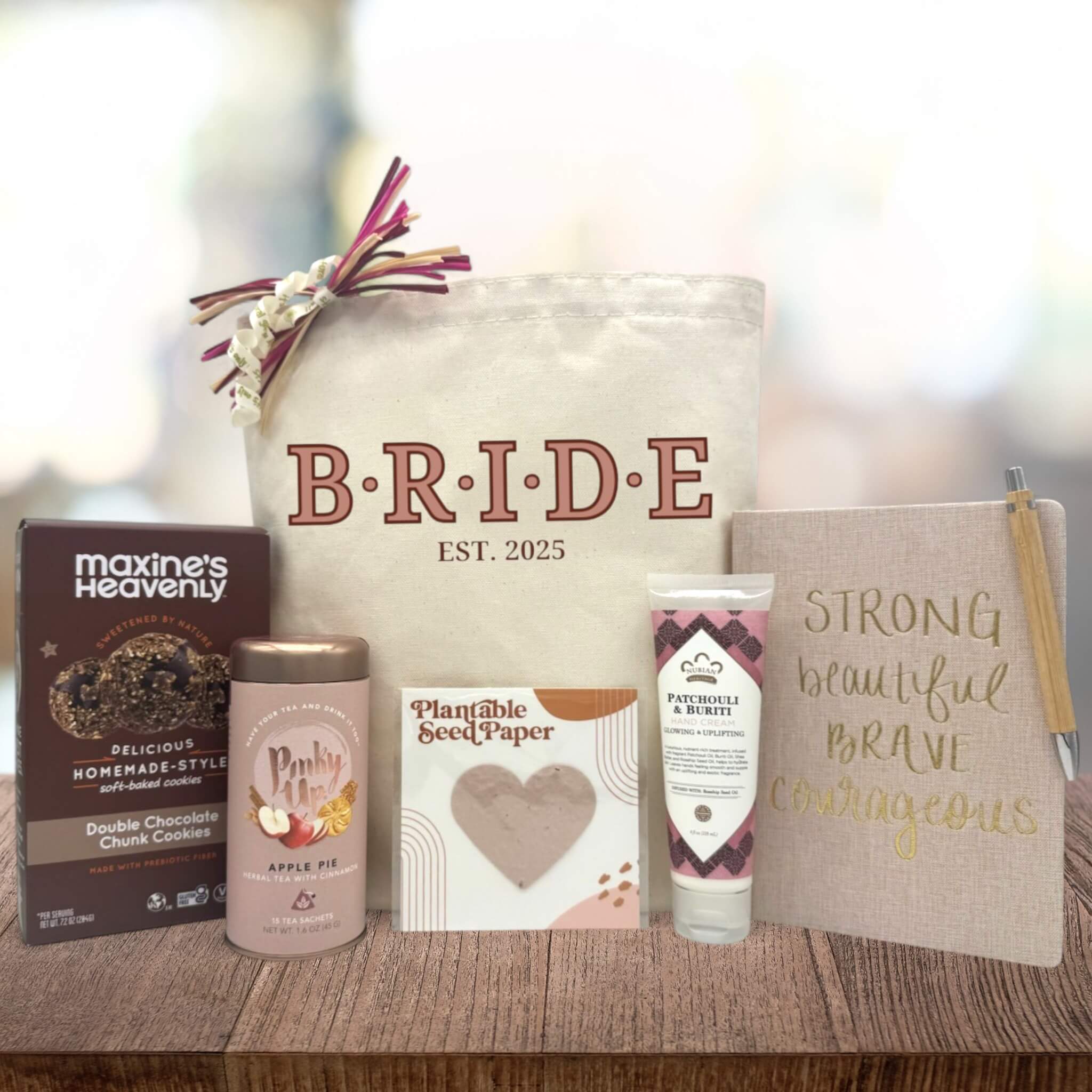 B.R.I.D.E Est. Custom Year Gift Basket | It's Only Natural Gifts