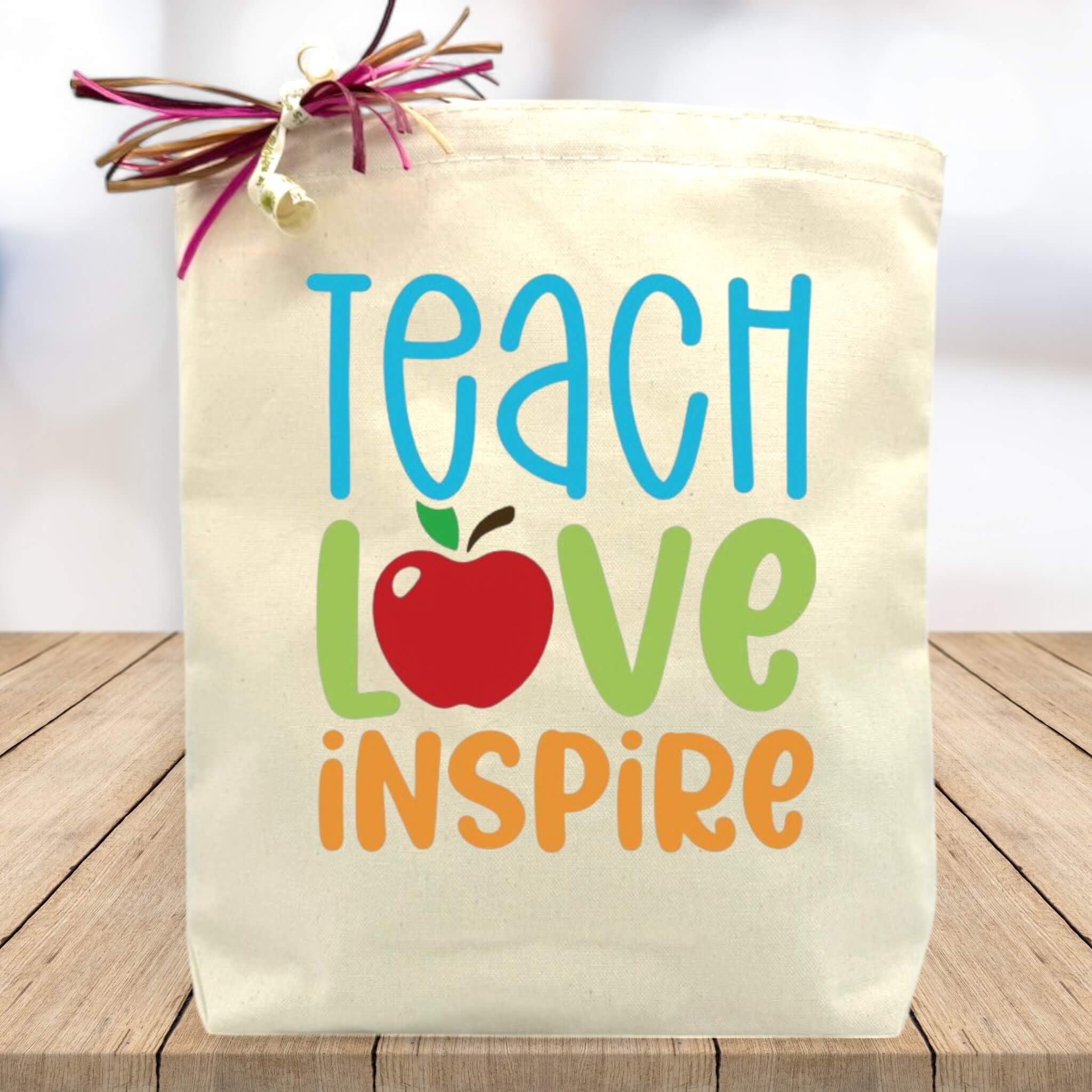 Create Your Own Teach Love Inspire Gift Tote | It's Only Natural Gifts