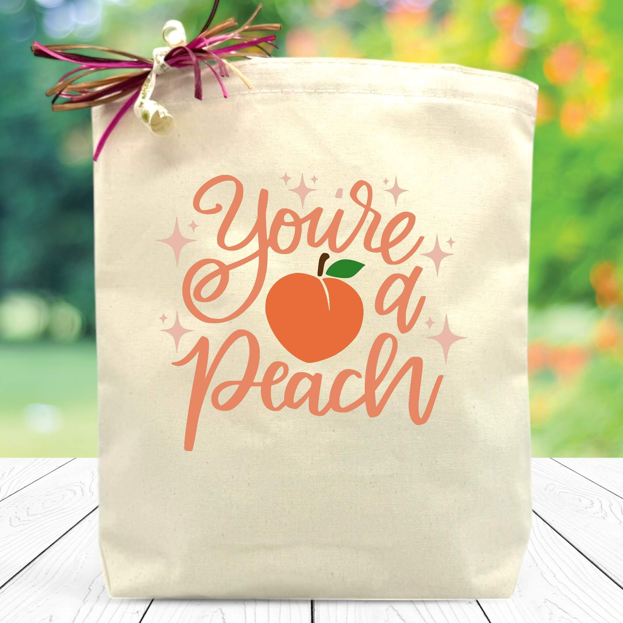 Create Your Own You're A Peach Gift Tote | It's Only Natural Gifts