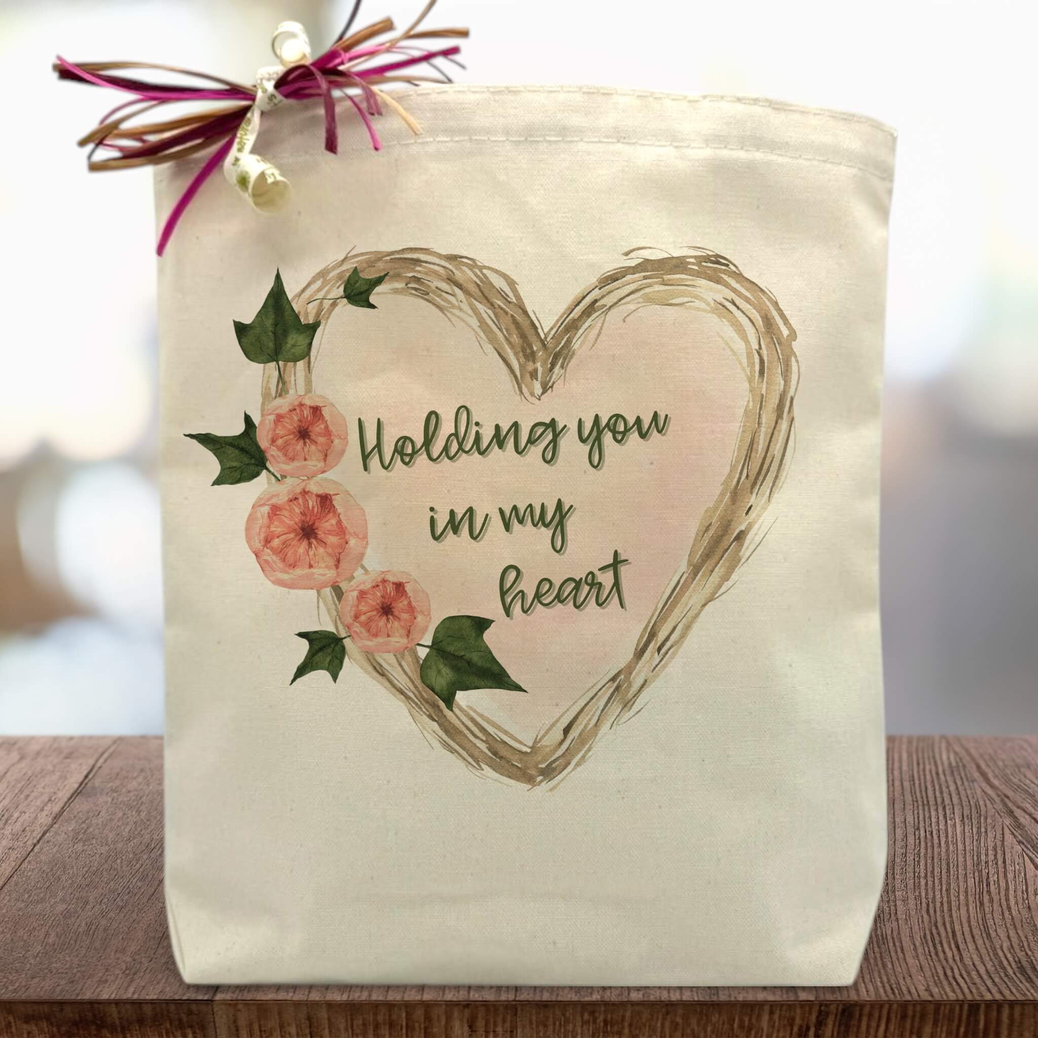 Create Your Own Holding You In My Heart Gift Tote | It's Only Natural Gifts