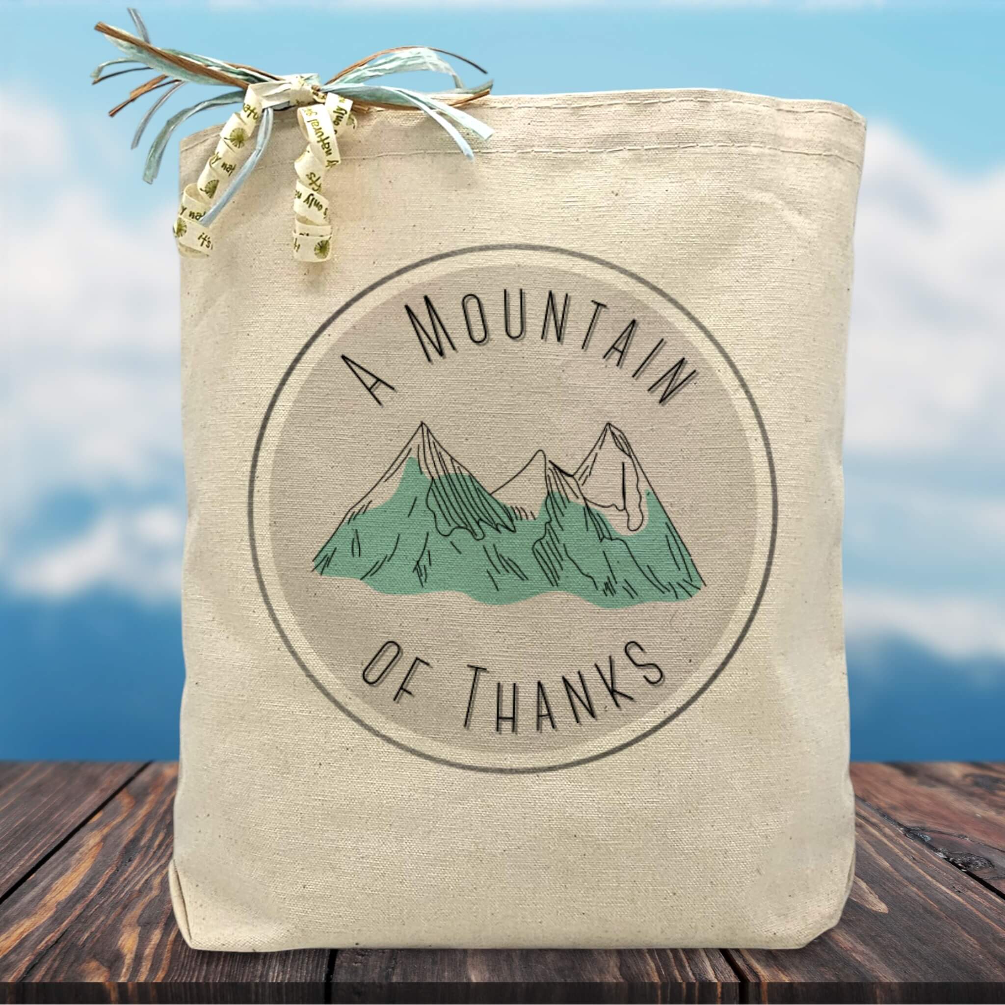 Create Your Own A Mountain Of Thanks Gift Tote | It's Only Natural Gifts