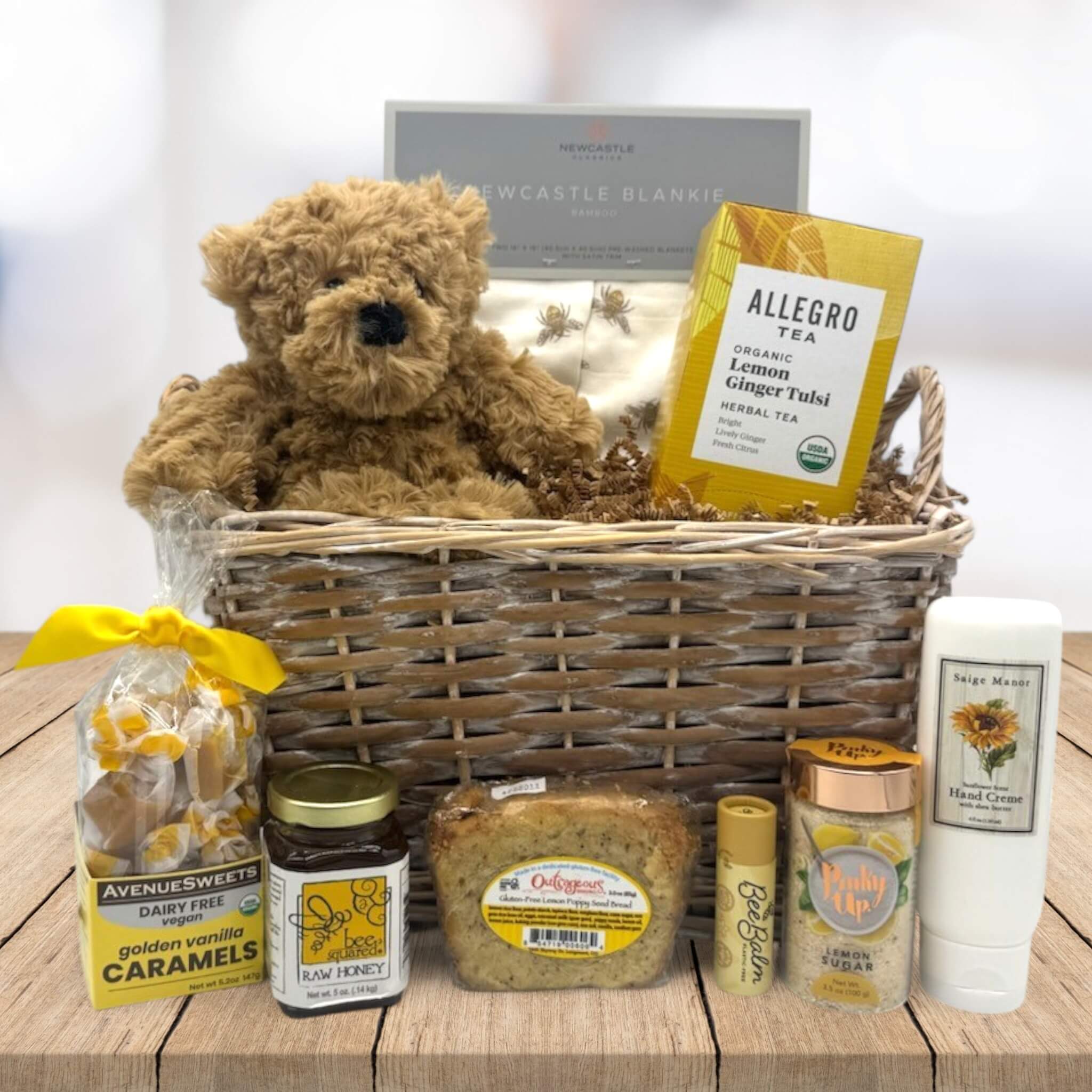 Sweet As Can Bee New Baby Gift Basket | It's Only Natural Gifts