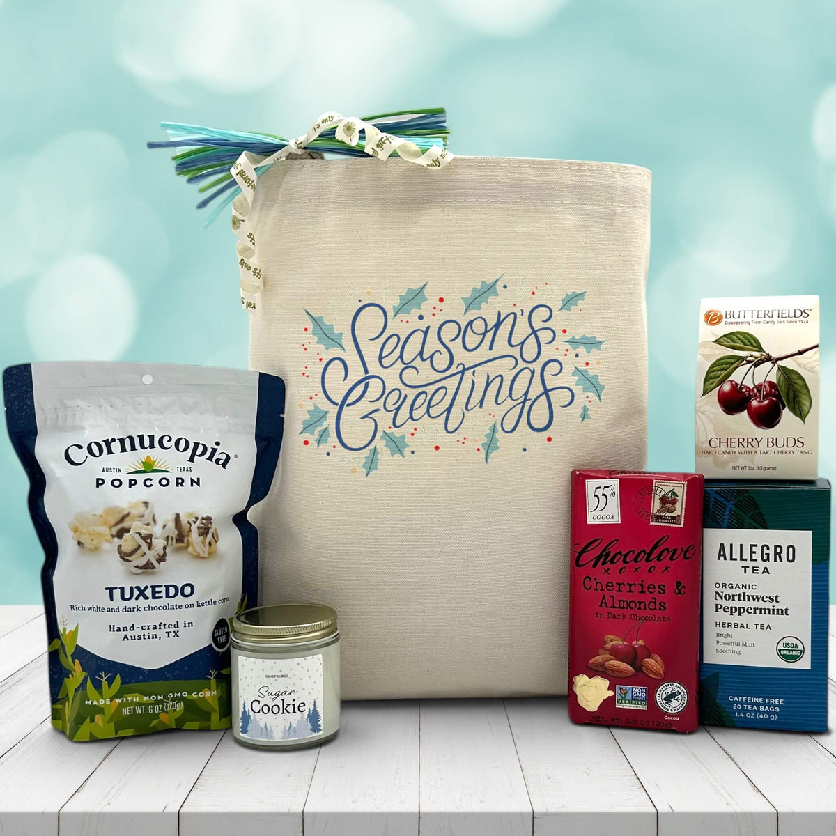 Contents of Seasons Greetings Gift Basket