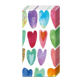Boston International Rainbow Hearts Pocket Tissues