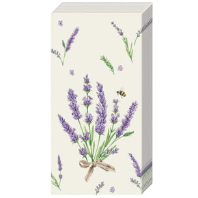 Boston International Bouquet of Lavender Cream Pocket Tissues