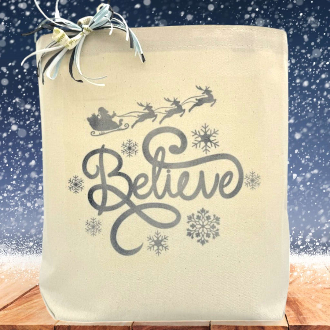 Believe Holiday Gift Tote