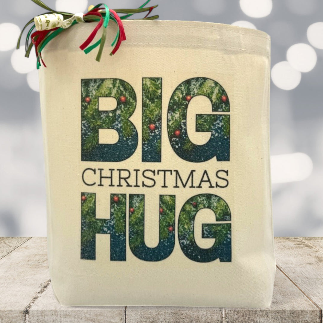 Big Christmas Hug Holiday Gift Tote: Pine Edition