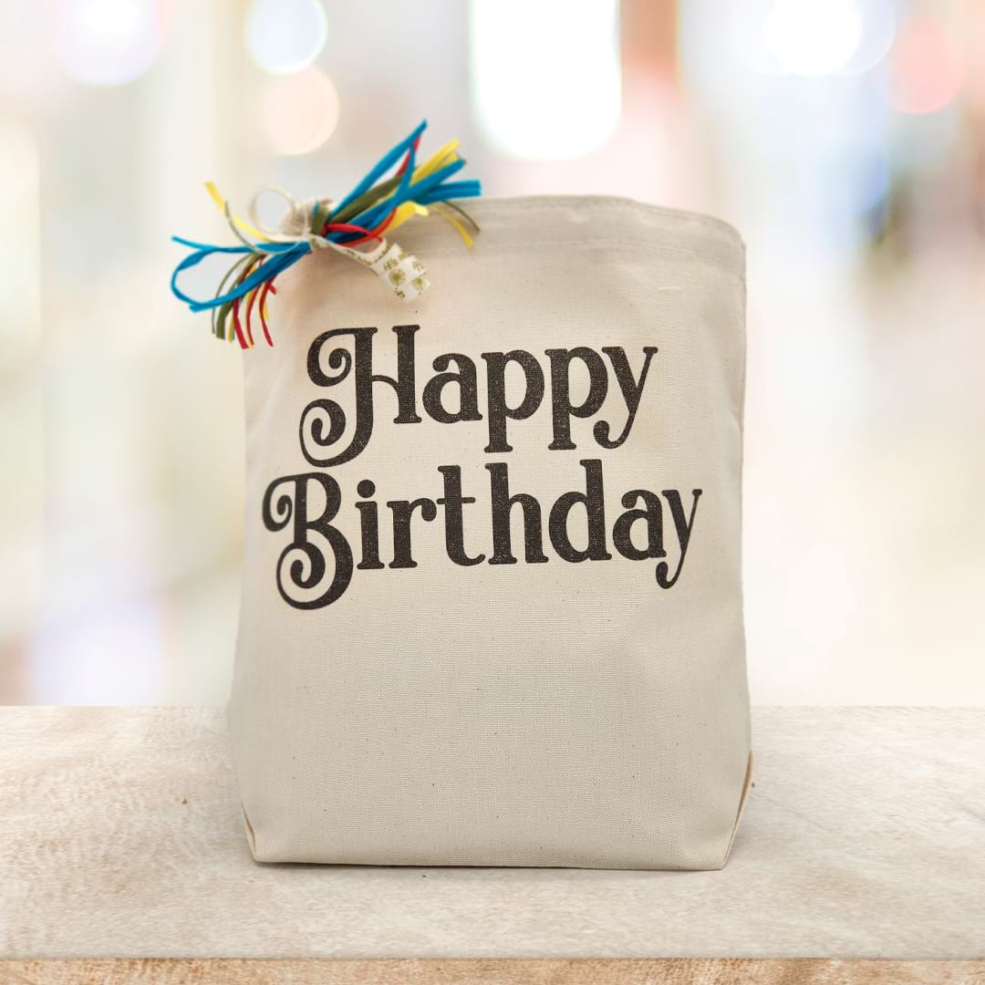 Classic Happy Birthday Gift Tote