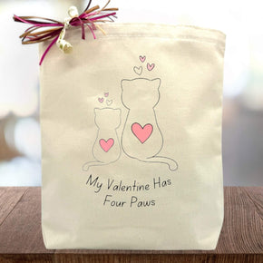 My Valentine Has Four Paws (Cat Edition) Gift Tote