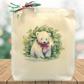 Polar Bear Holiday Gift Tote