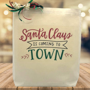 Santa Claus Is Coming To Town Holiday Gift Tote