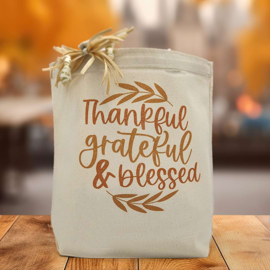 Thankful Grateful Blessed Gift Tote