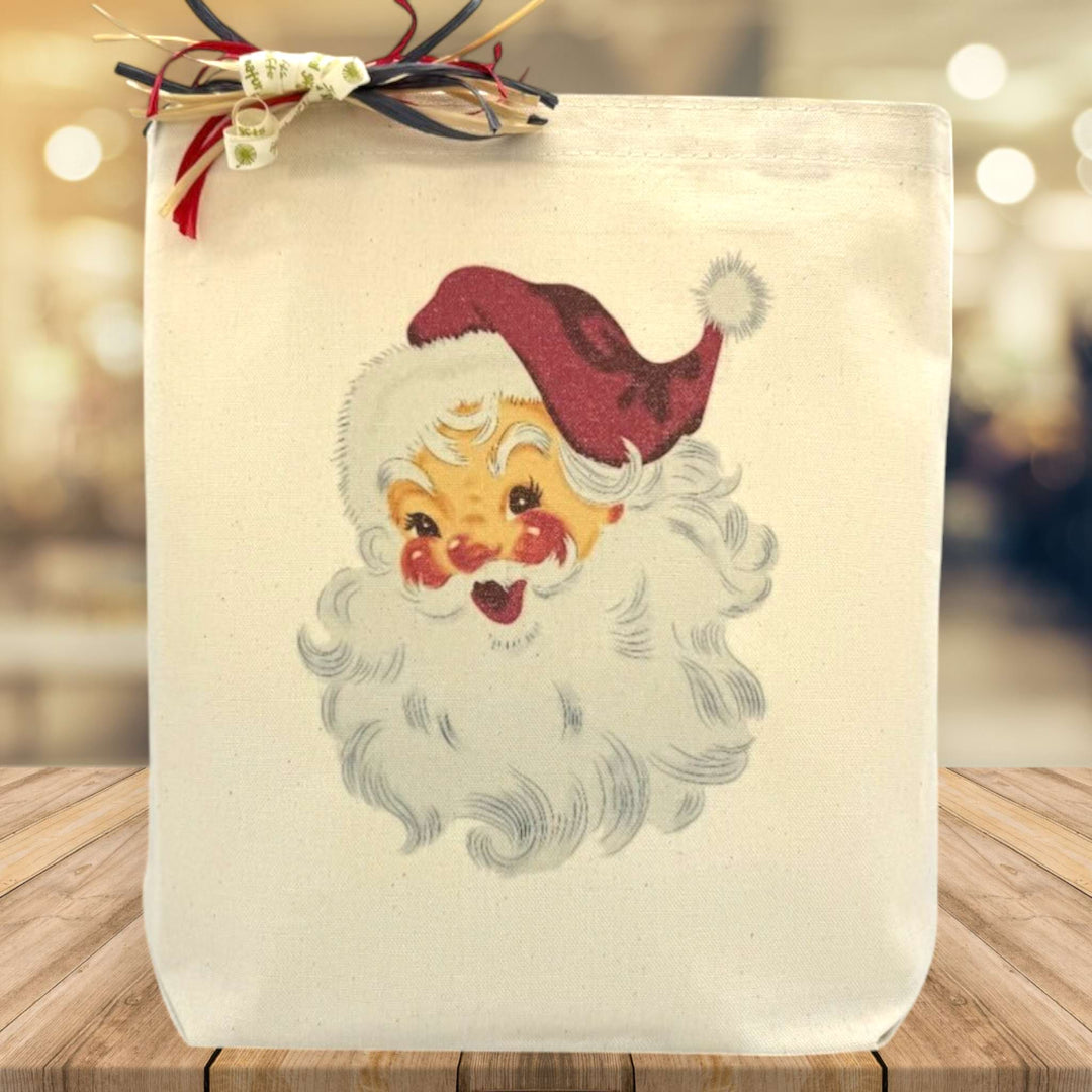 Vintage Santa Claus Holiday Gift Tote