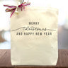 Classic Merry Christmas & Happy New Year Gift Tote