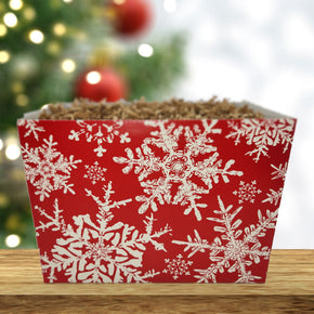 Create Your Own Snowflakes on Red Gift Box