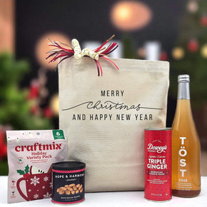 Classic Merry Christmas & Happy New Year Gift Basket