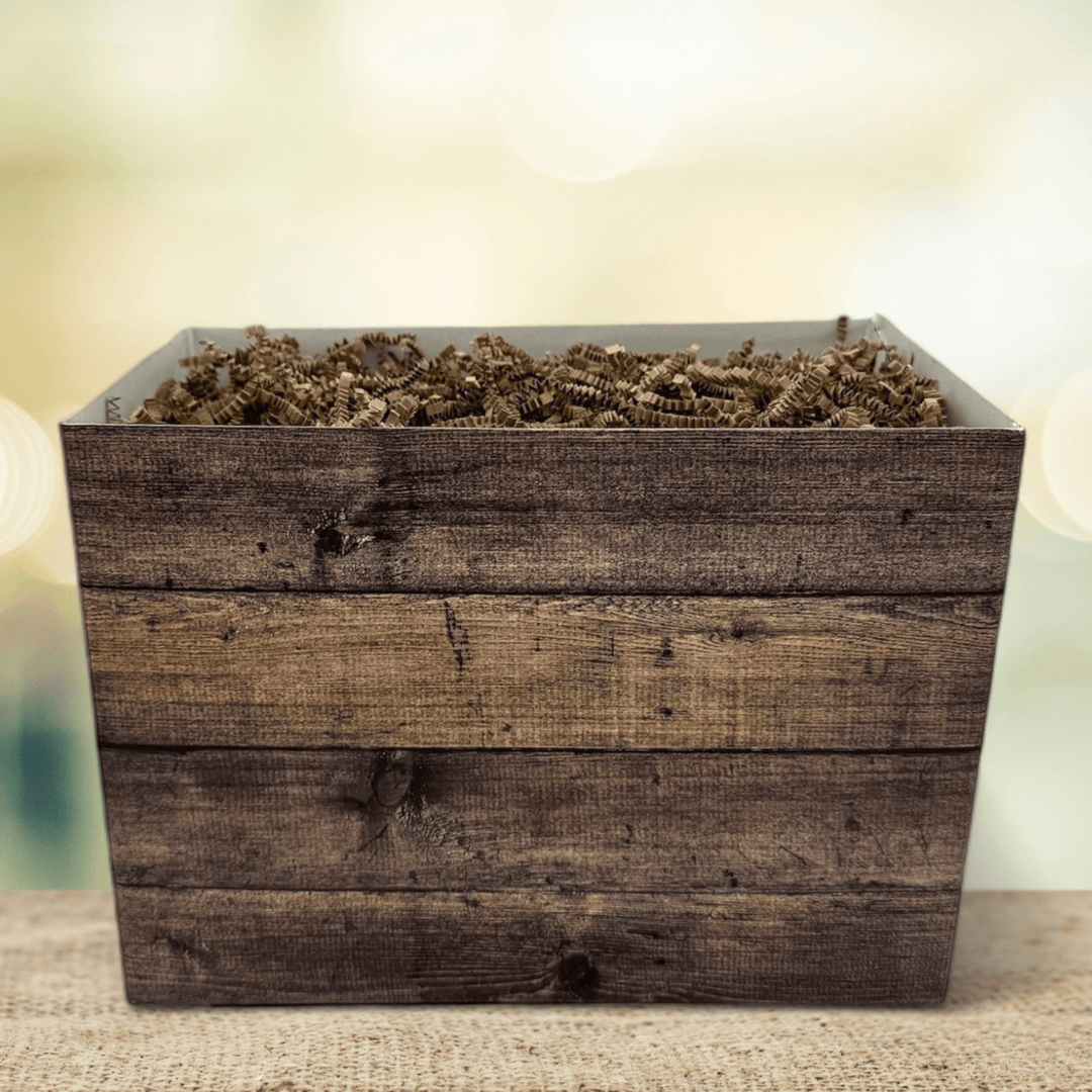 Dark Faux Wood Gift Box