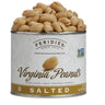 tin can filled with all natural salted peanuts