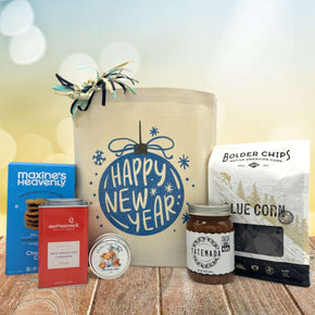 Festive Happy New Year Gift Basket