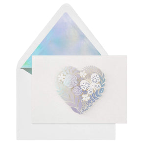Hallmark Iridescent 3D Floral Heart Card