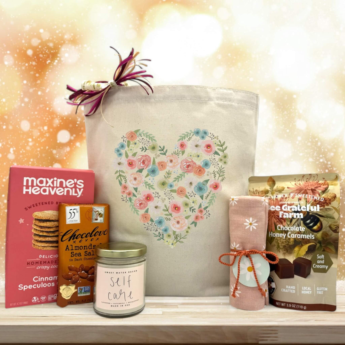 Floral Heart Gift Basket | It's Only Natural Gifts