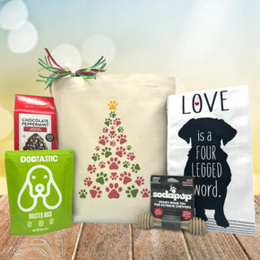 Furry & Bright Holiday Gift Basket: Dog Edition