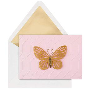 Hallmark 3D Gold Butterfly Card