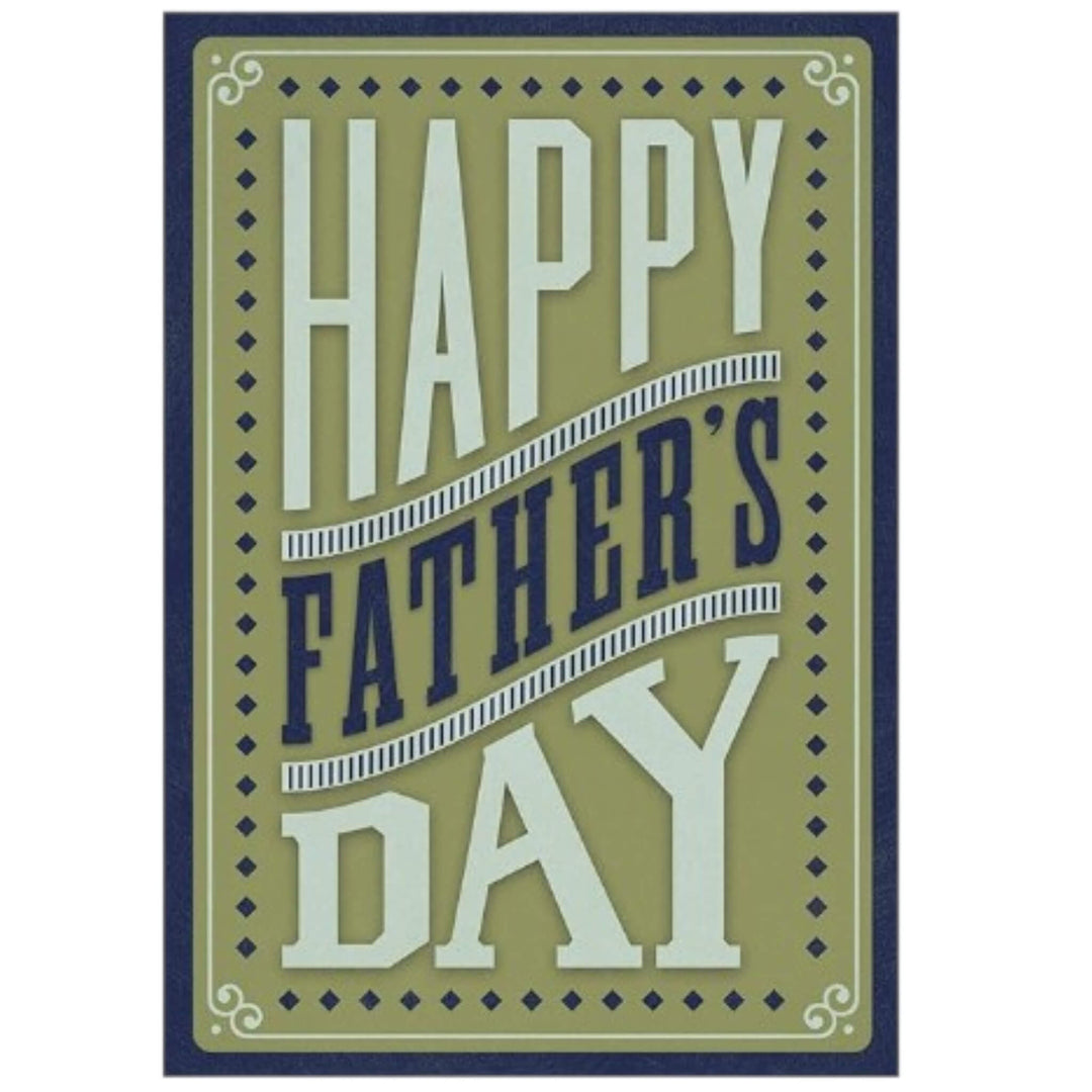 Green And Blue Happy Father's Day Cardstock Card