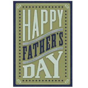 Green And Blue Happy Father's Day Cardstock Card