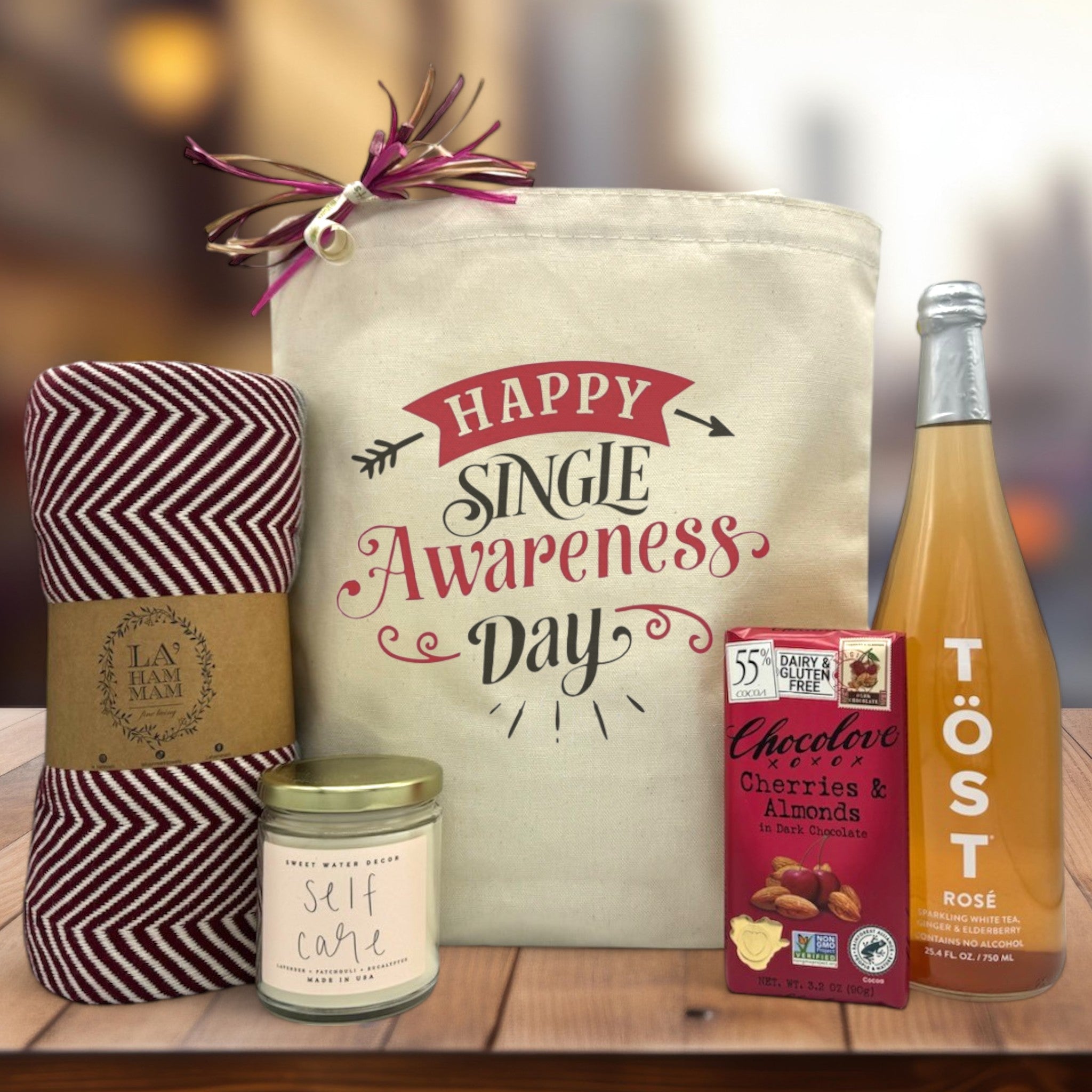 Happy Single Awareness Day Valentine's Day Gift Basket