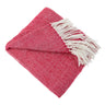 acrylic red blanket with fringe