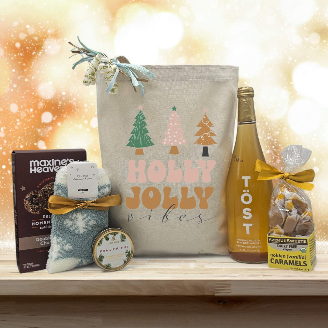 Holly Jolly Vibes Vegan Gift Basket