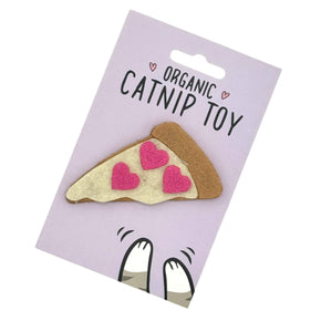 Housecat Club Organic Catnip Heart Pepperoni Pizza Slice Toy