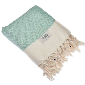 La Hammam Pure Cotton Turkish Throw in Turquoise