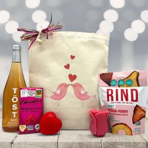 Love Birds Valentine's Day Gluten Free Gift Basket