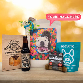 Man's Best Friend Custom Gift Basket  (You Upload the Dog Photo)