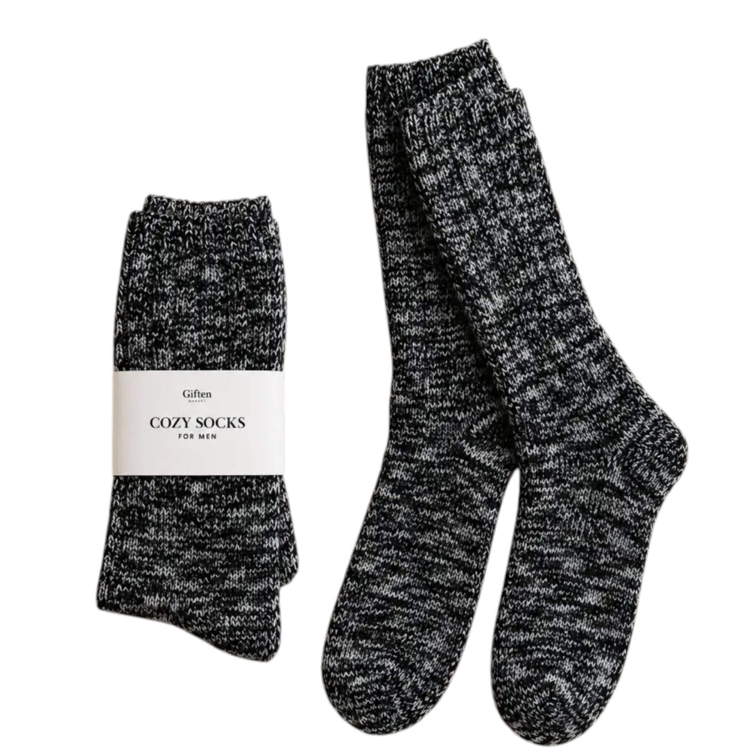 Long cotton/poly blend socks for men