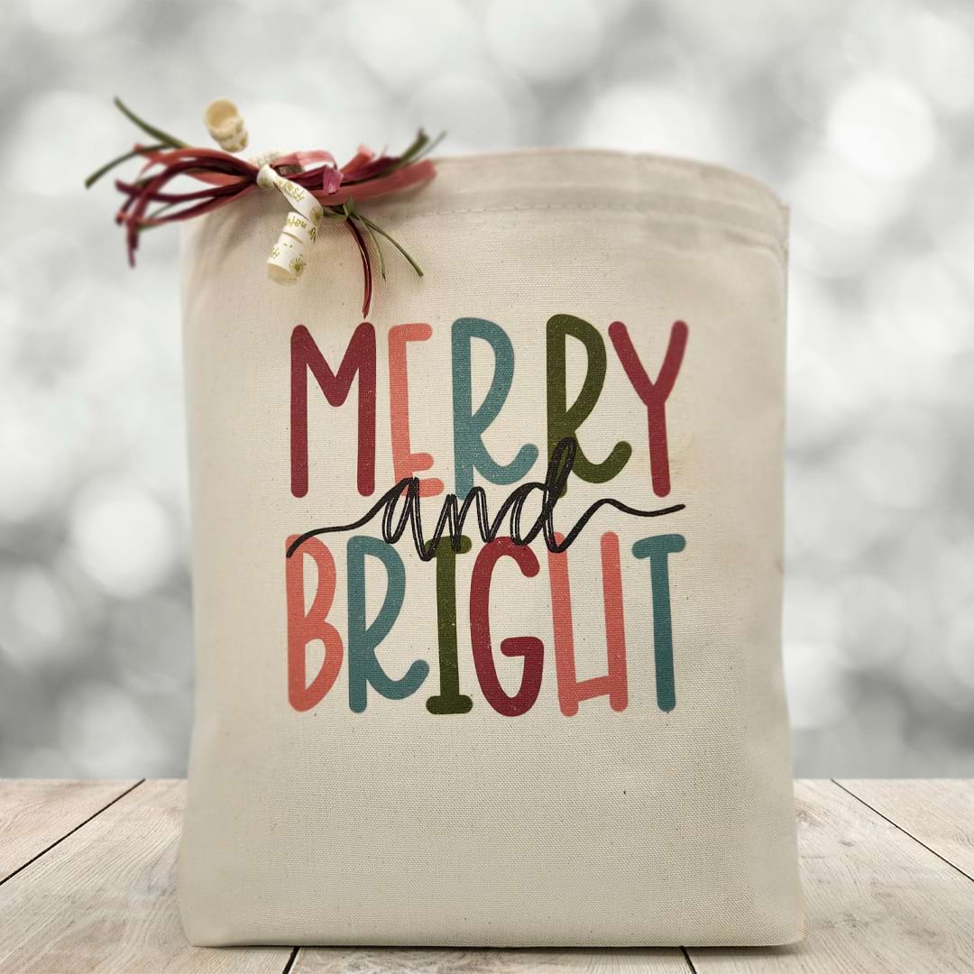 Merry and Bright Holiday Gift Tote