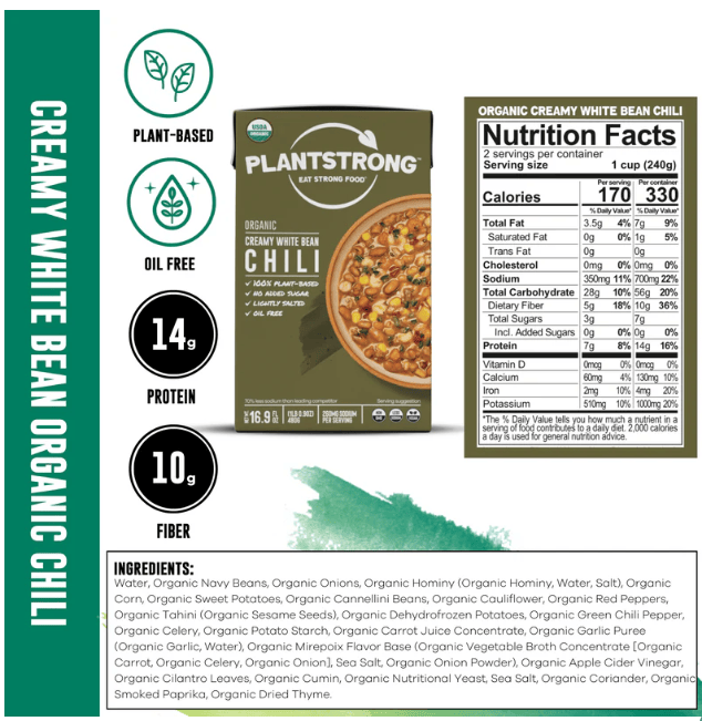 Plantstrong Creamy White Bean Chili