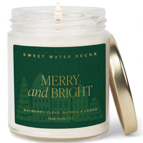 Sweet Water Decor "Merry + Bright" Soy Candle