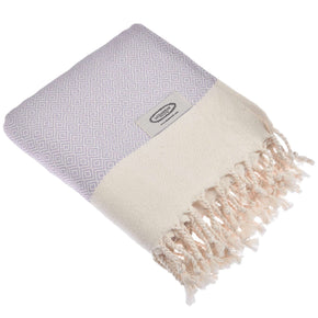 La Hammam Pure Cotton Turkish Throw in Lilac