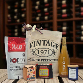 Vintage Aged To Perfection Birthday Gift Basket