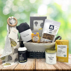 World Traveler New Baby Gift Basket