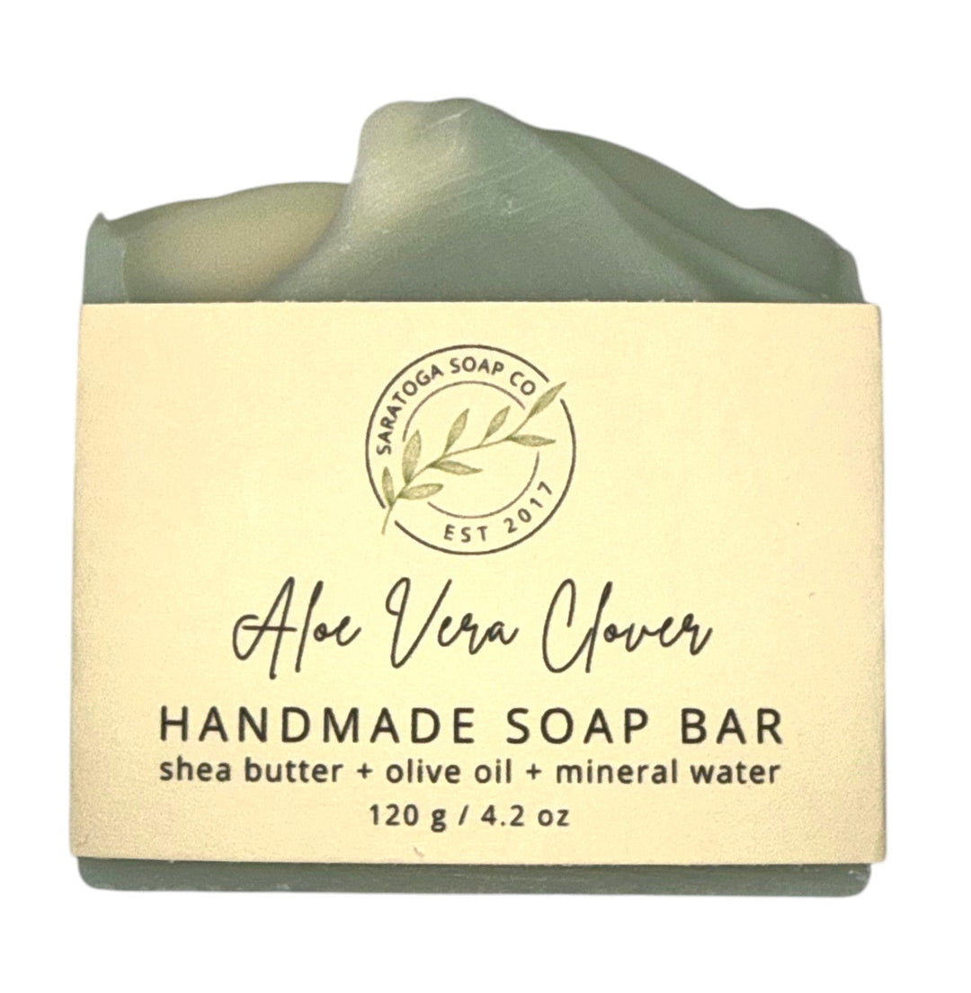 Aloe Vera Clover Saraoga Vegan Soap Bar