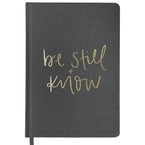 Be Still + Know Fabric Journal and Bamboo Pen Combo