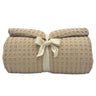 The Fine Living Co. Sand Waffle Weave 100% Cotton Throw