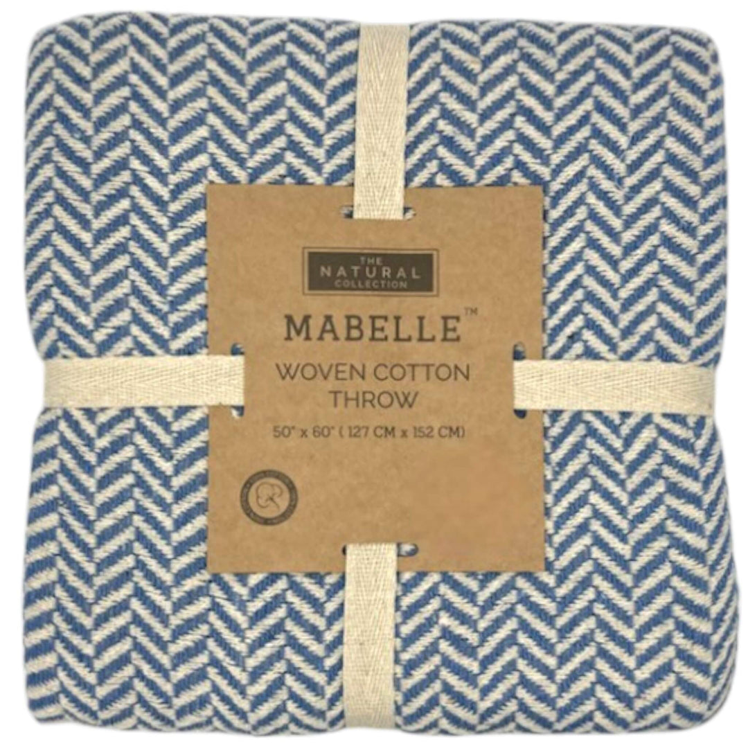 Berry blue Mabelle cotton throw