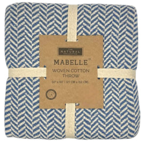 Berry blue Mabelle cotton throw