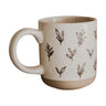 brown leaves drinking mug
