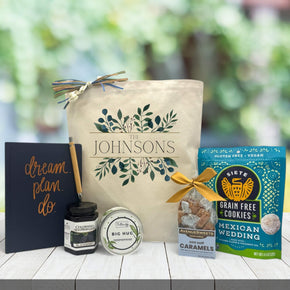 Floral Custom Name Gift Basket